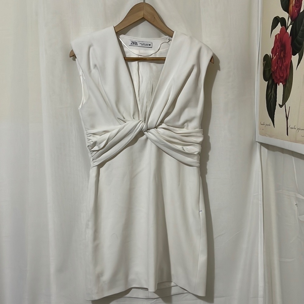 Zara Sleeveless Lined Low Cut Dress a133